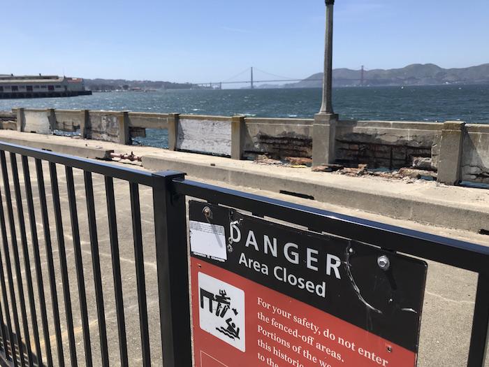 Deteriorating walls at San Francisco Maritime National Historical Park/Rita Beamish