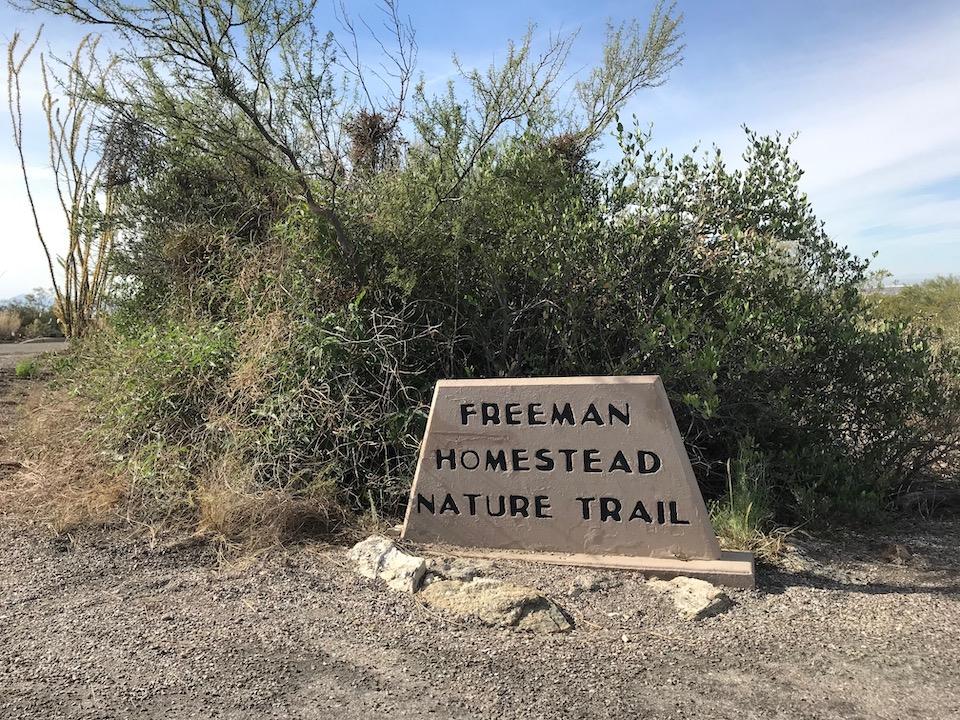 A small marker stands at the trailhead of the Freeman Ruins Nature Trail/Kurt Repanshek