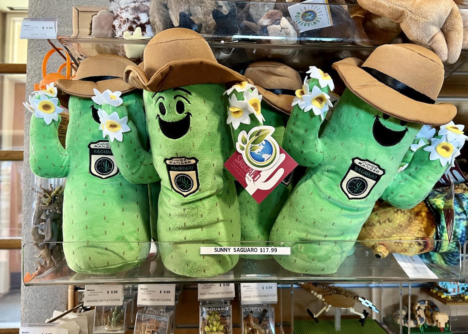 Sunny the Saguaro is Saguaro National Park's mascot and also comes as a plush toy.