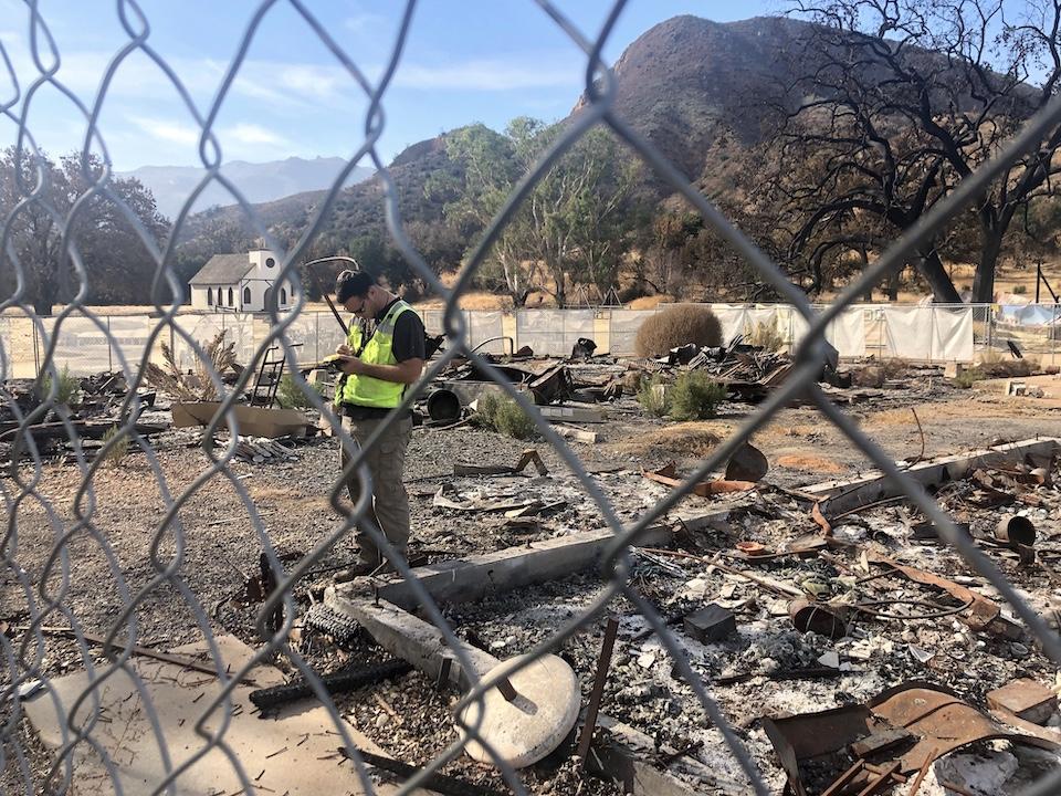 Post-Woolsey Fire debris at Western Town in Santa Monica Mountains NRA/NPS