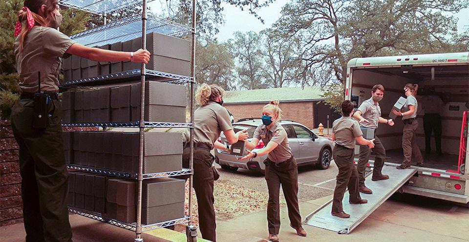 Staff worked under ash-filled skies to evacuate the Sequoia and Kings Canyon National Parks archives to UC Merced/UCMerced