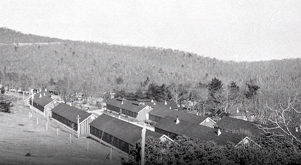 The converted CCC camp that Reitz lived in for two years during World War II/NPS archives