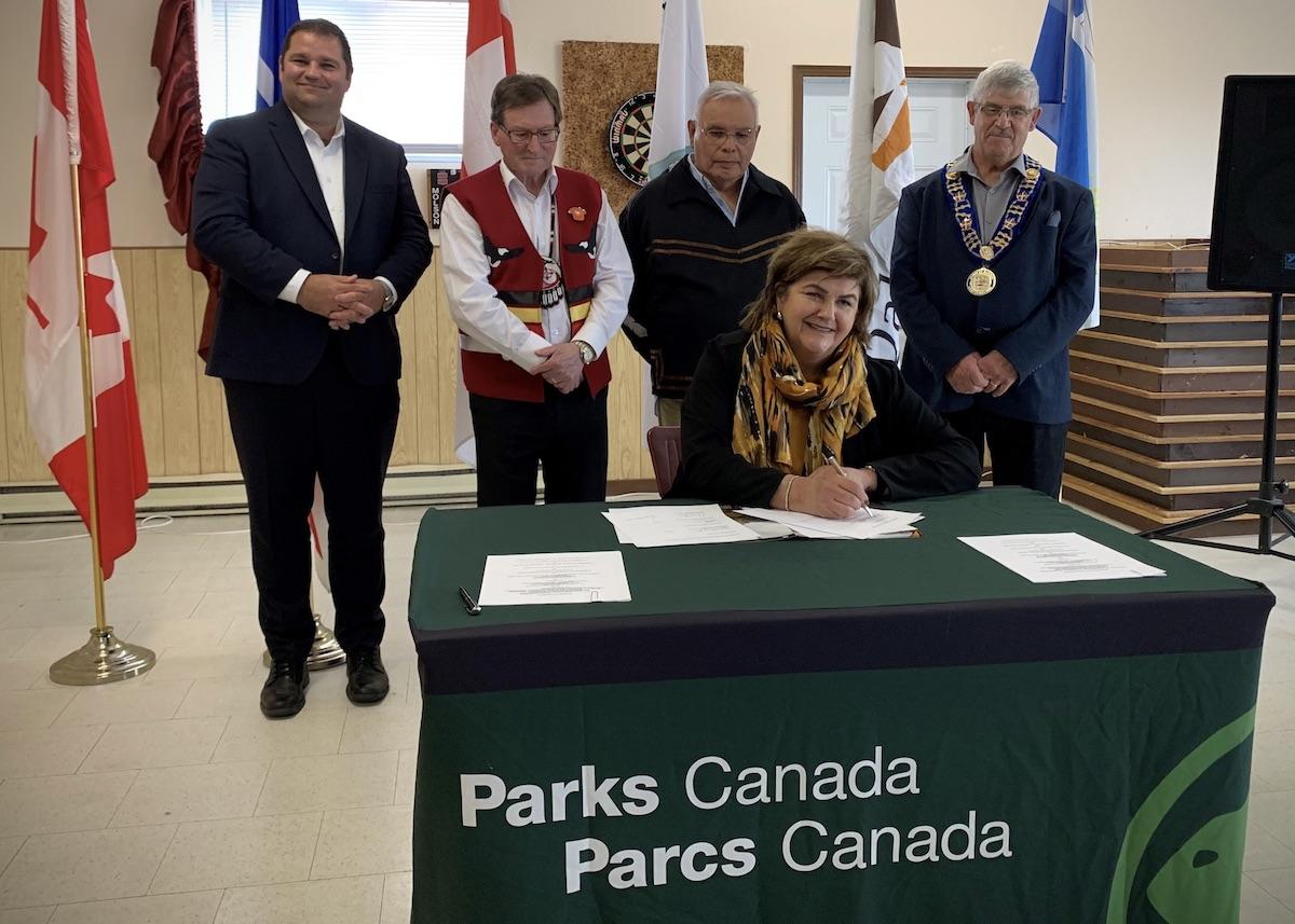 The five signatories of the MOU to explore protecting Newfoundland's South Coast Fjords.
