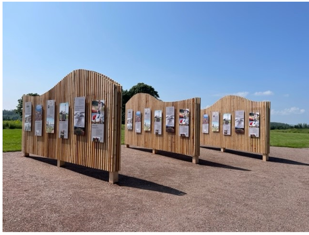 New outdoor exhibit panels installed have been produced in English, French and Mi’kmaw.