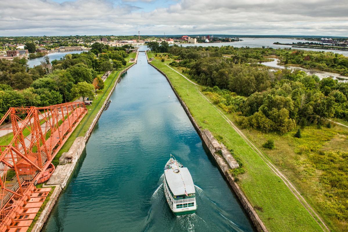 The Sault Ste. Marie Canal National Historic Site in Ontario.