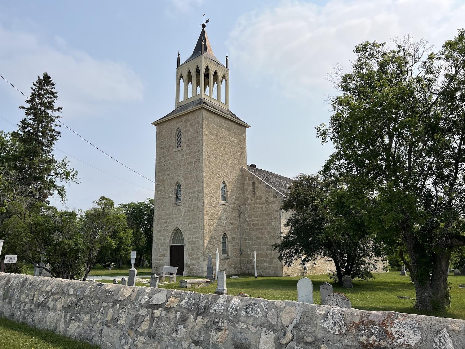 St. Andrew's Anglican Church is a national historic site made of local limestone.