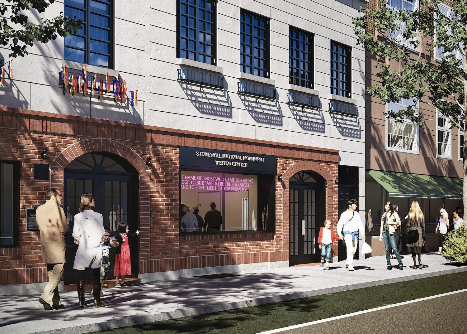 A rendering of what the exterior of the Stonewall National Monument Visitor Center is going to look like.