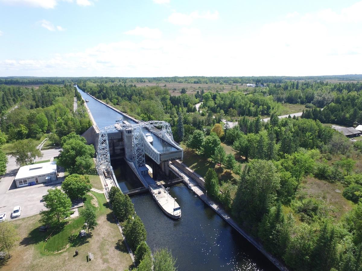 Construction crews are repairing Lock 36 (Kirkfield Lift Lock) and Parks Canada has announced a plan to start the season.