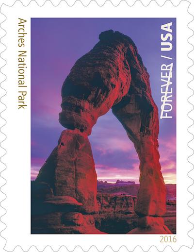 Arches National Park stamp/USPS