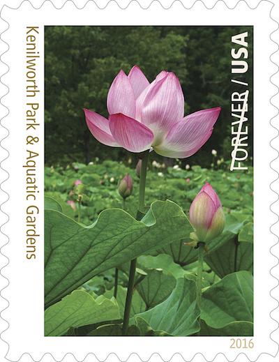 Kenilworth Park and Aquatic Gardens stamp/USPS