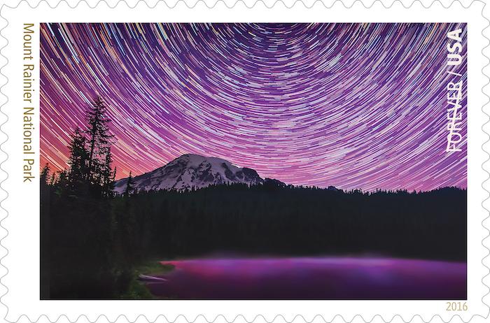 Mount Rainier NP postage stamp/USPS