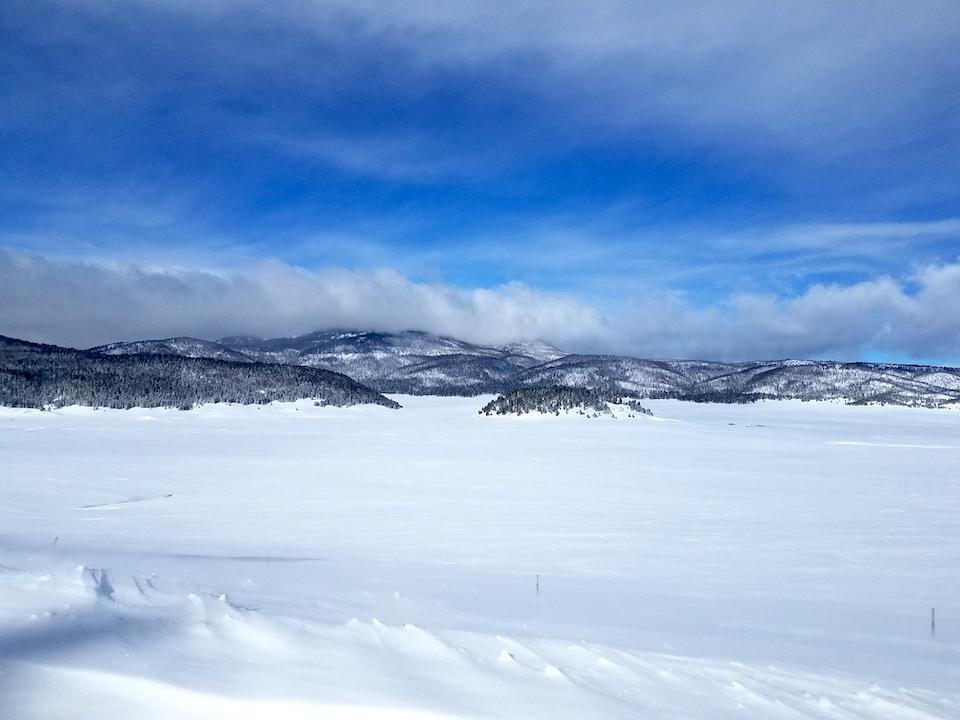 Snowfall at Valles Caldera National Preserve during the government shutdown/NPS