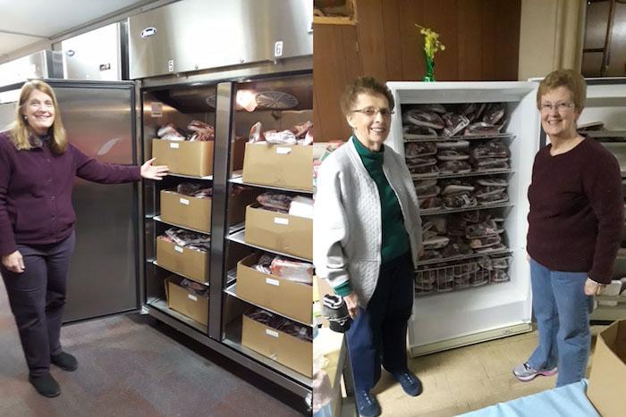 Left image: Pastor Sally Joyner-Giffin, Manager of the Thurmont Food Bank. Right image: Josephine Willard (on left, Director of HELP Hotline) and Carol Schorn (on right, Secretary of HELP Hotline). NPS