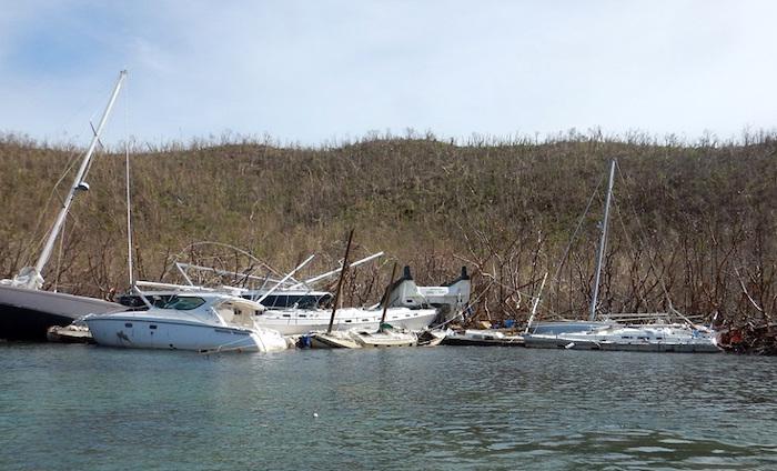 About 50 vessels sunk or run aground by hurricanes to be salvaged at Virgin Islands National Park/NPS