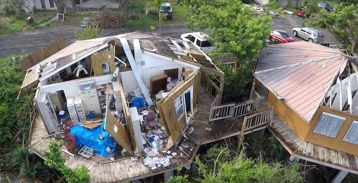 Hurricane damaged employee housing at Virgin Islands National Park/NPS