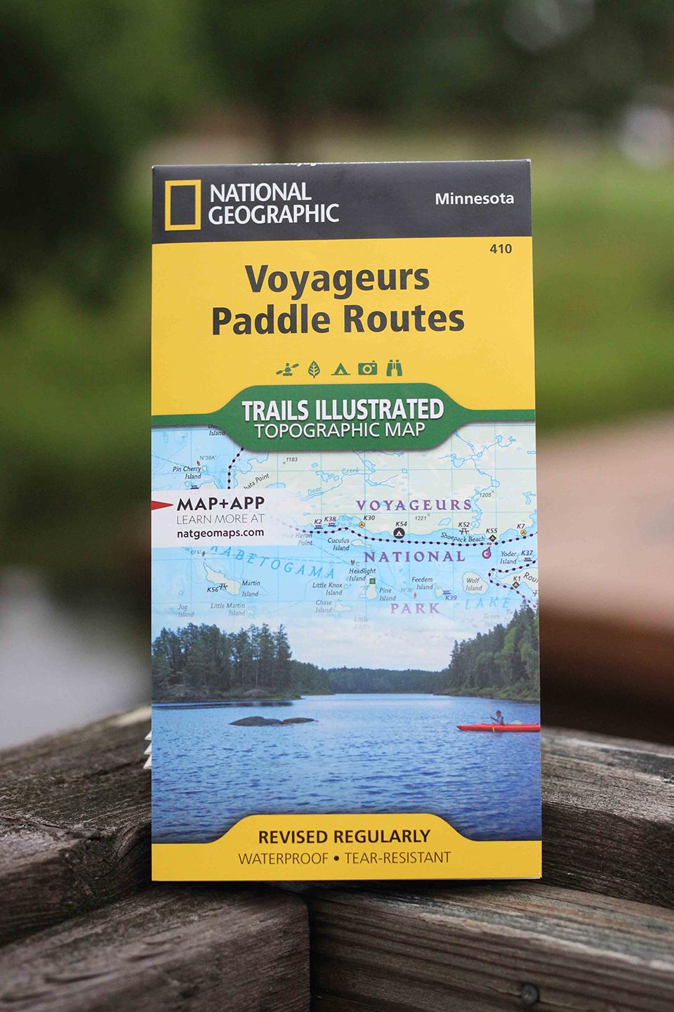 A paddling map specific to Voyageurs National Park has been printed/NPS