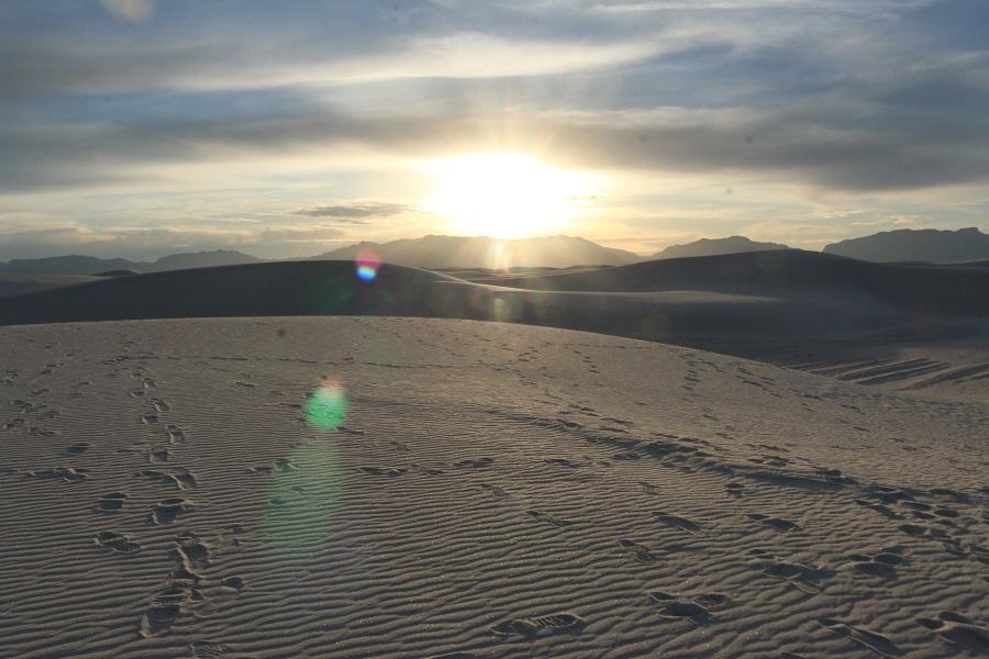 white sands national monument, new mexico, dunes, sunset, national park