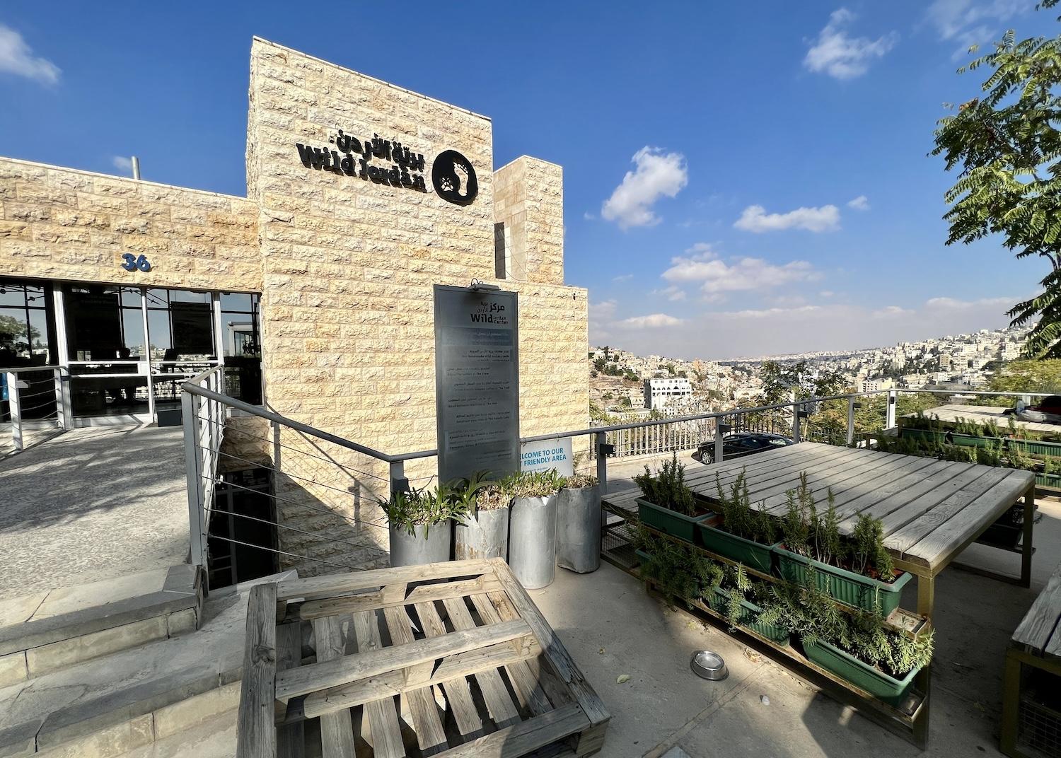 The Royal Society for the Conservation of Nature's Wild Jordan Center overlooks the old city of Amman and boasts a cafe and gift shop.