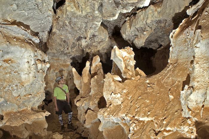 There is a lot more of Wind Cave than what visitors encounter on the normal tour routes. Cave explorers discover fascinating formations deep within the lower reaches of the cave / ©Dave Bunnell, Under Earth Images
