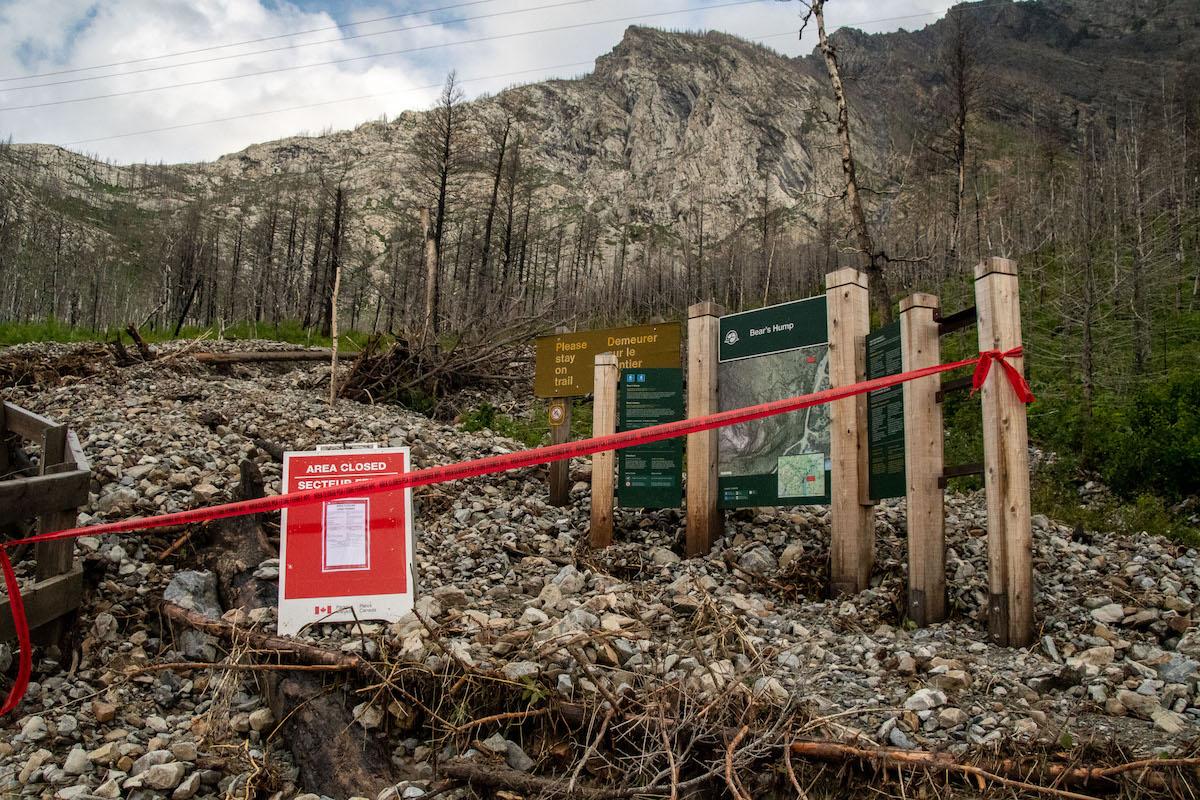 The popular Bear's Hump trail remains closed in Waterton Lakes National Park.