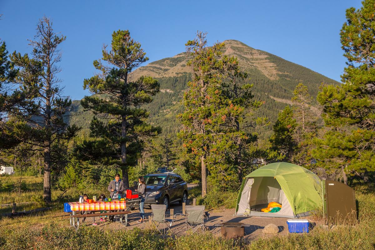 A 2016 photo of the Crandell Mountain Campground before the 2017 Kenow Wildfire.