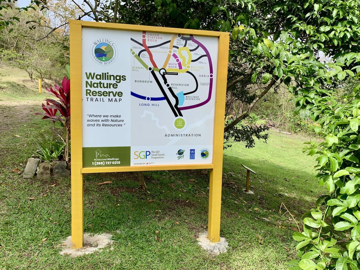 Trails are named, color-coded and well marked in Wallings Nature Reserve.
