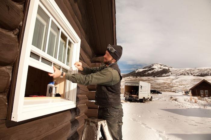 Installing insulated windows at the Buffalo Ranch in Yellowstone/Yellowstone Association