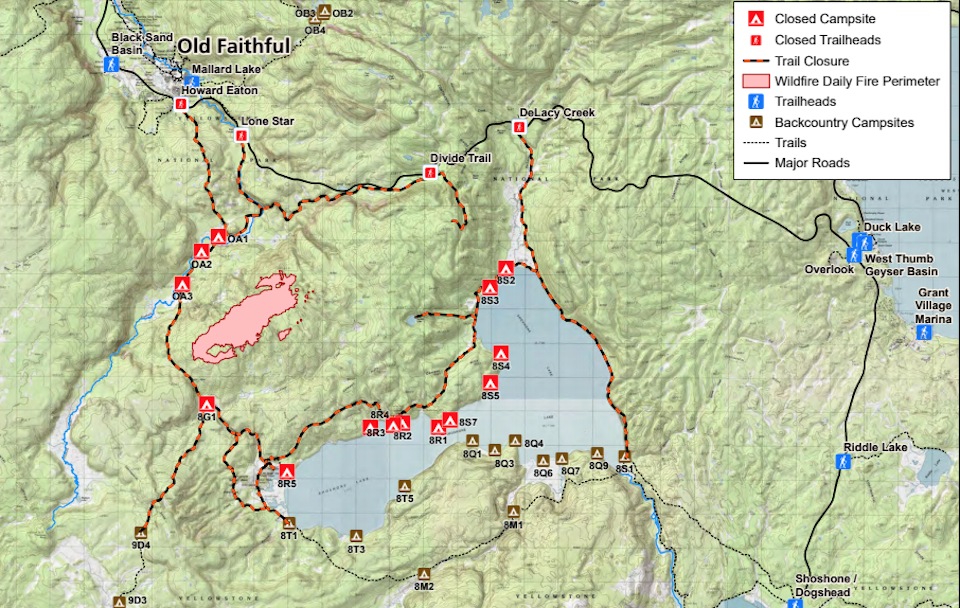 The Lone Star Fire had led to closure of backcountry trails and campsites/NPS