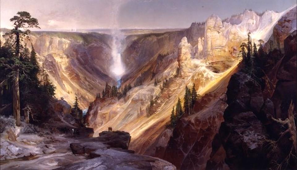 Thomas Moran painted this setting of the Grand Canyon of Yellowstone in 1872/DOI