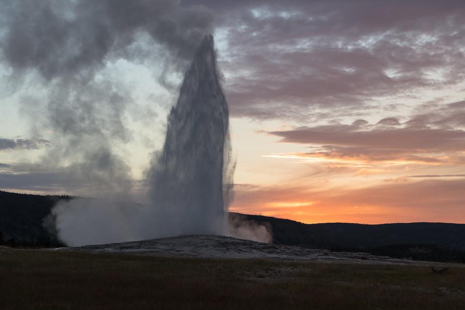 Two young men were sentenced to 10 days in jail for walking on the cone of Old Faithful Geyser last September/NPS, Jacob W. Frank file