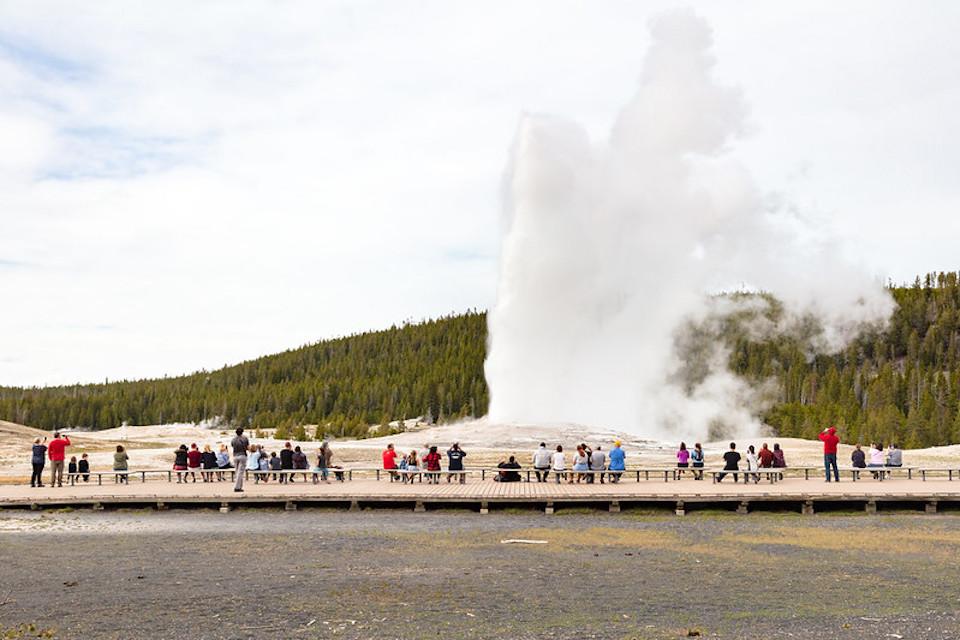 Visitation to Yellowstone on its opening day of the 2020 season was low, and not everyone practiced social distancing/NPS, Jacob W. Frank