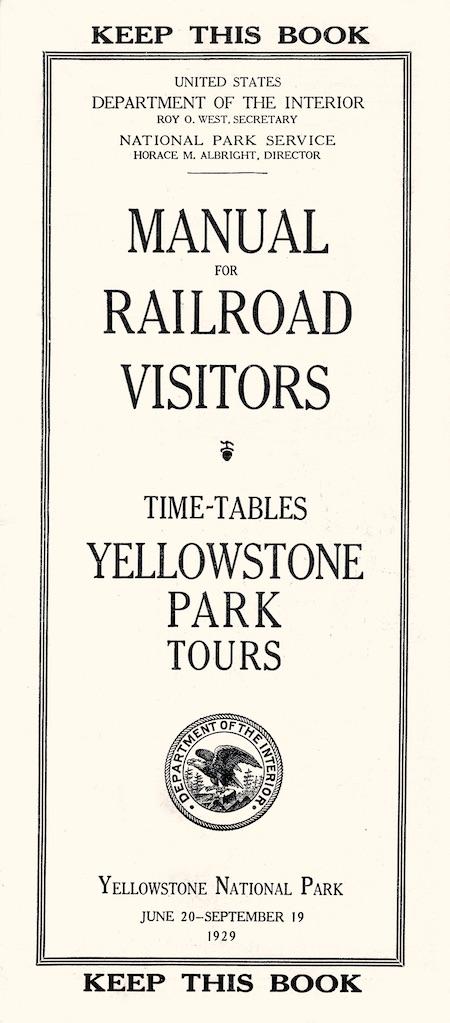 Train schedules for Yellowstone National Park