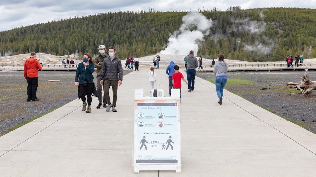 Signage at Yellowstone National Park provides visitors information to help them have a safe experience when in the park.