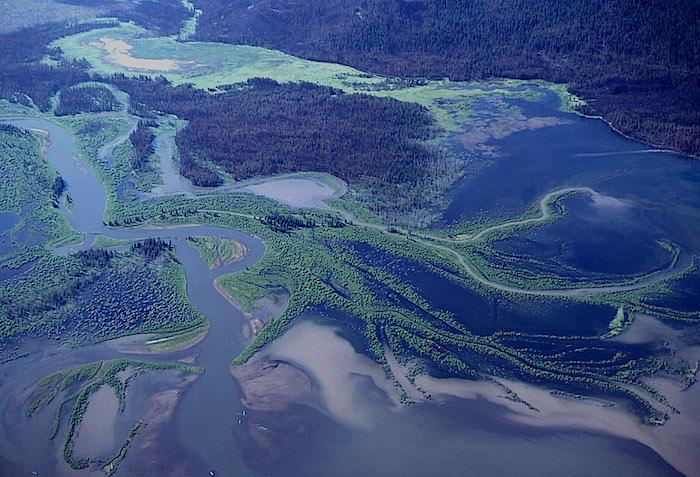 Yellowstone River delta above the lake/NPS