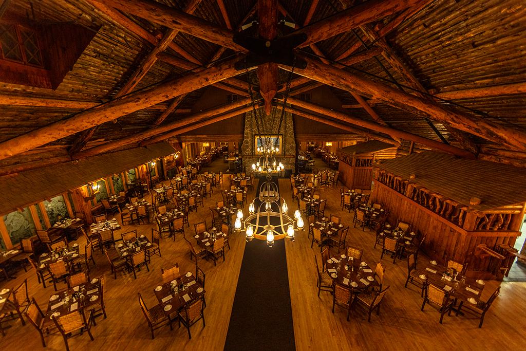 The geometry of the Old Faithful Inn dining room, Yellowstone National Park / Rebecca Latson