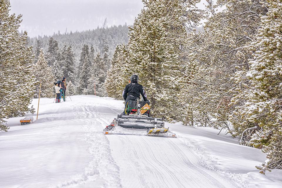 Grooming the trail at Upper Geyser Basin, Yellowstone National Park / Rebecca Latson