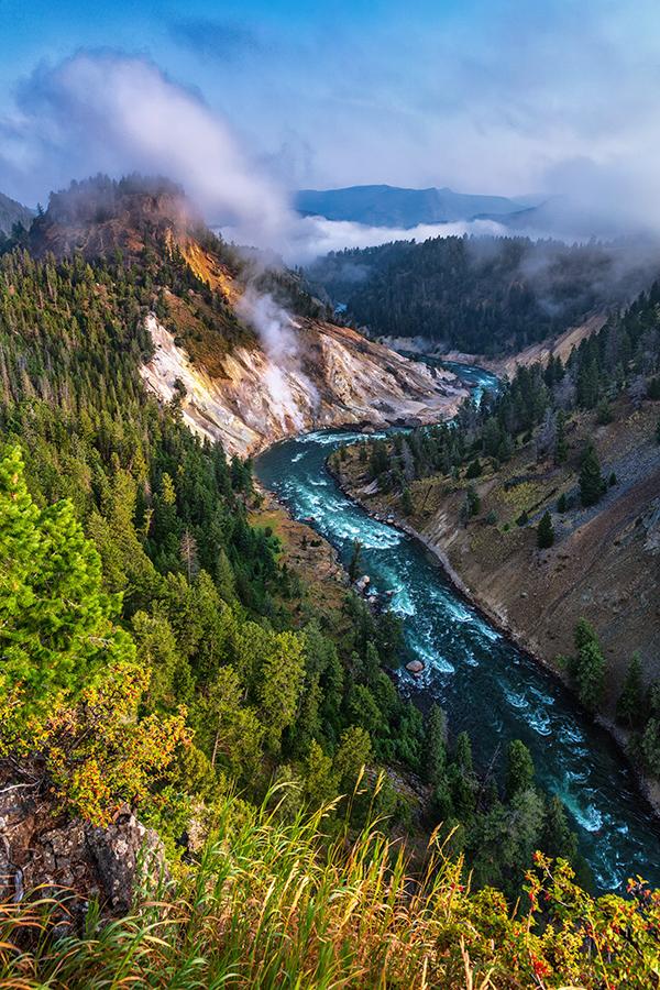 An early summer morning at the Calcite Springs Overlook, Yellowstone National Park / Rebecca Latson