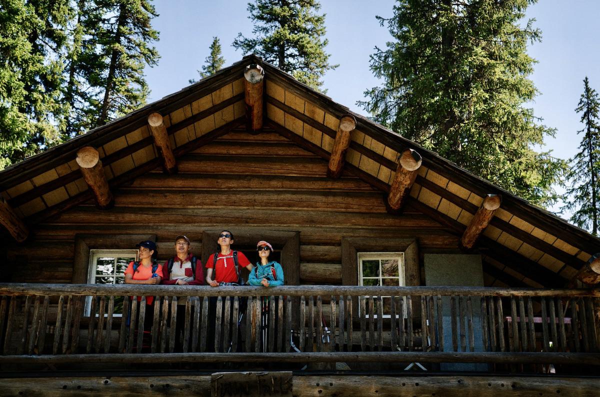 The Twin Falls Tea House log cabin in Yoho National Park is a national historic site.