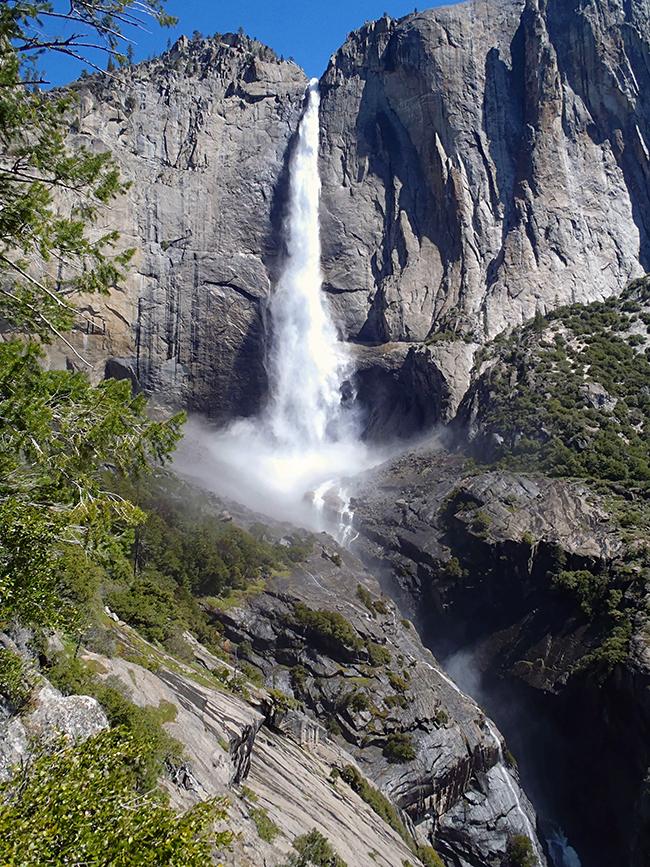 Yosemite Falls, an example of a hanging valley waterfall, Yosemite National Park / NPS-James Miller