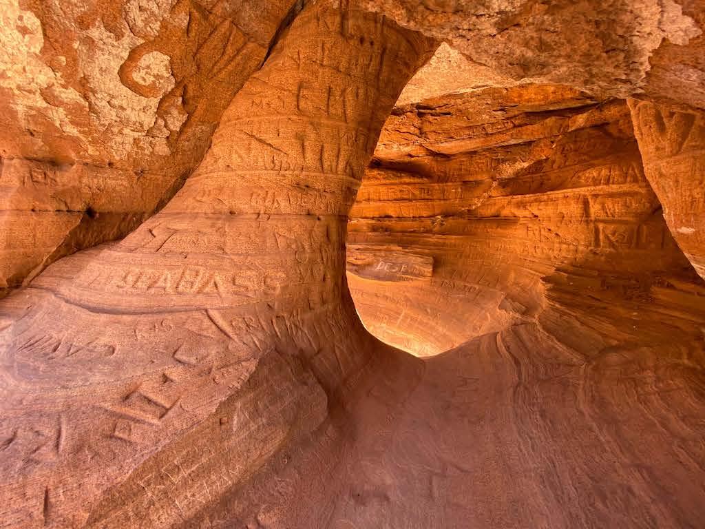 ...sometimes they scratch away at sandstone...