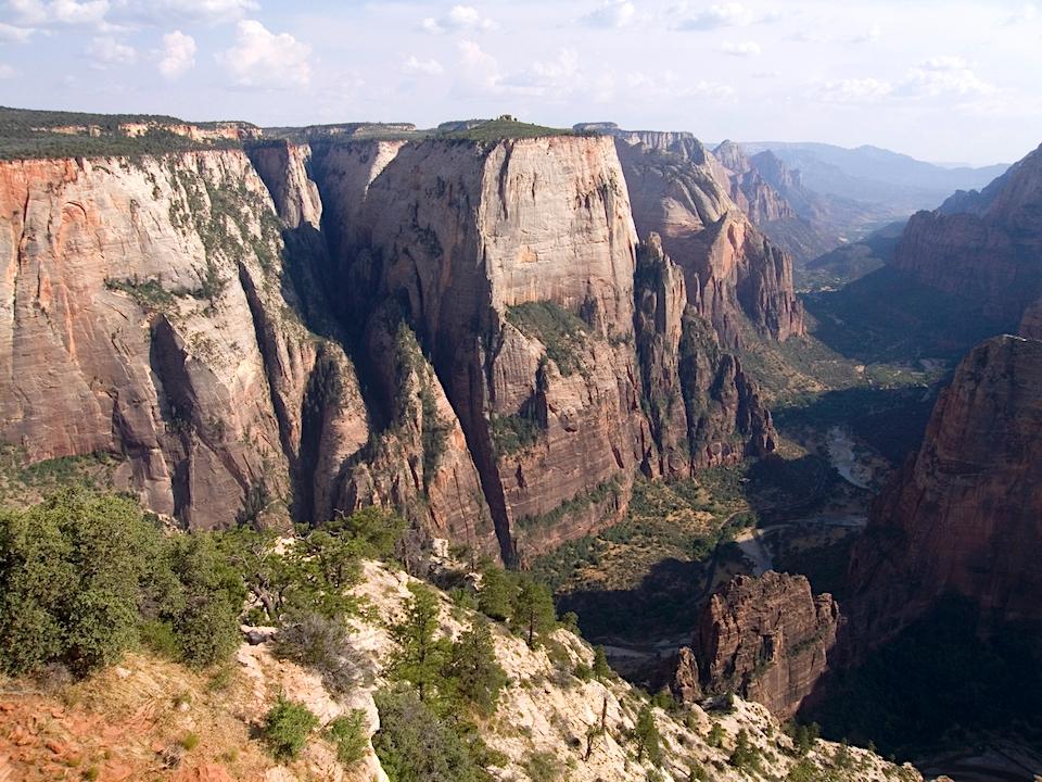 A Salt Lake man was cited for BASE jumping off the Great White Throne at Zion National Park/NPS file