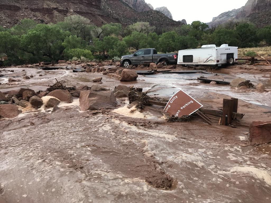 The park's RV lot was inundated by the storm/NPS