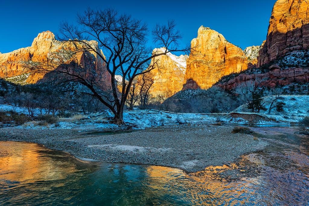 Holding winter court at Court of The Patriarchs, Zion National Park / Rebecca Latson