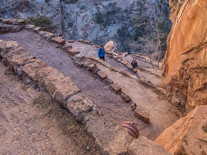 Looking down Walter's Wiggles along the Angels Landing trail, Zion National Park / Rebecca Latson