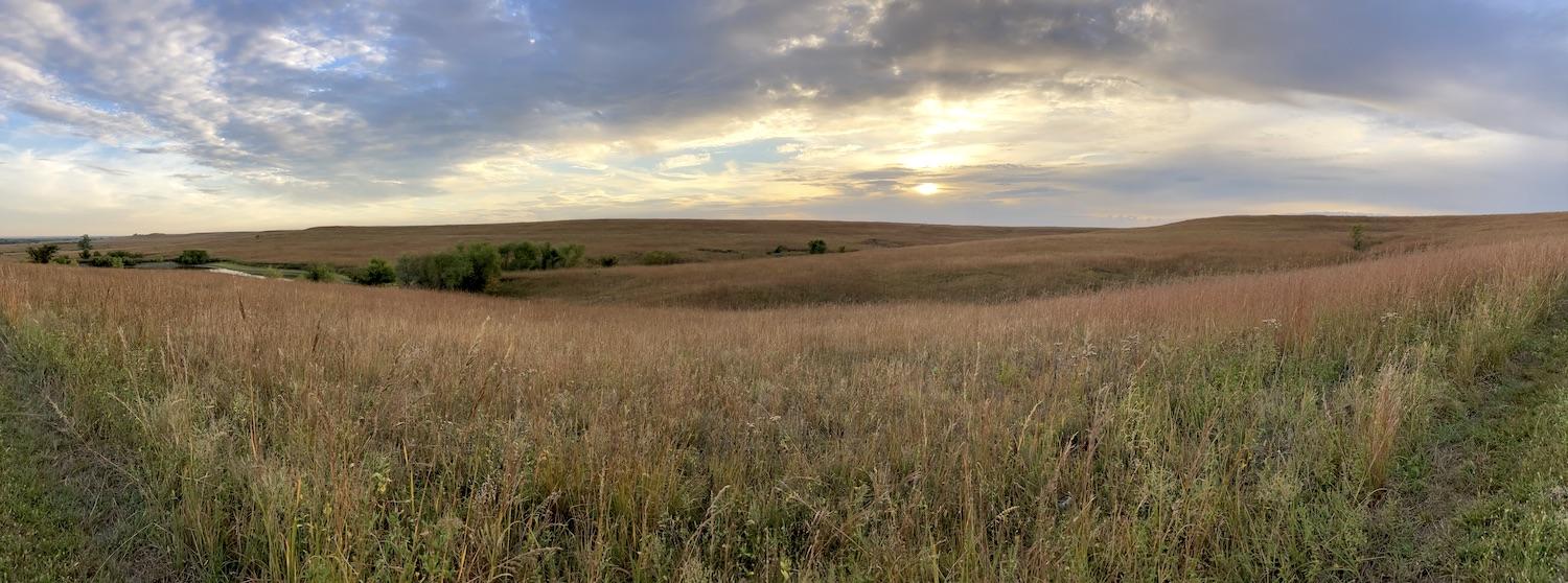 Tallgrass Prairie National Preserve at sunset/Lynn Riddick