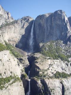Yosemite Falls, taken from a hang glider. David Photographer.