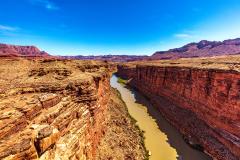 The Colorado River as seen from the historic Navajo Bridge in Glen Canyon National Recreation Area, Arizona
