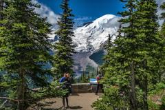 The Pacific Northwest shows off its beauty at Mount Rainier National Park when the clouds break and the sun comes out. The view from Emmons Vista is breathtaking.
