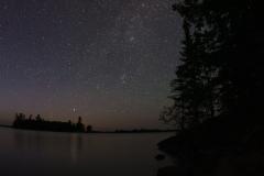 Voyageurs National Park at night underneath a sky of millions of sparkling stars