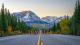 A photo of a road going into Jasper National Park in Canada